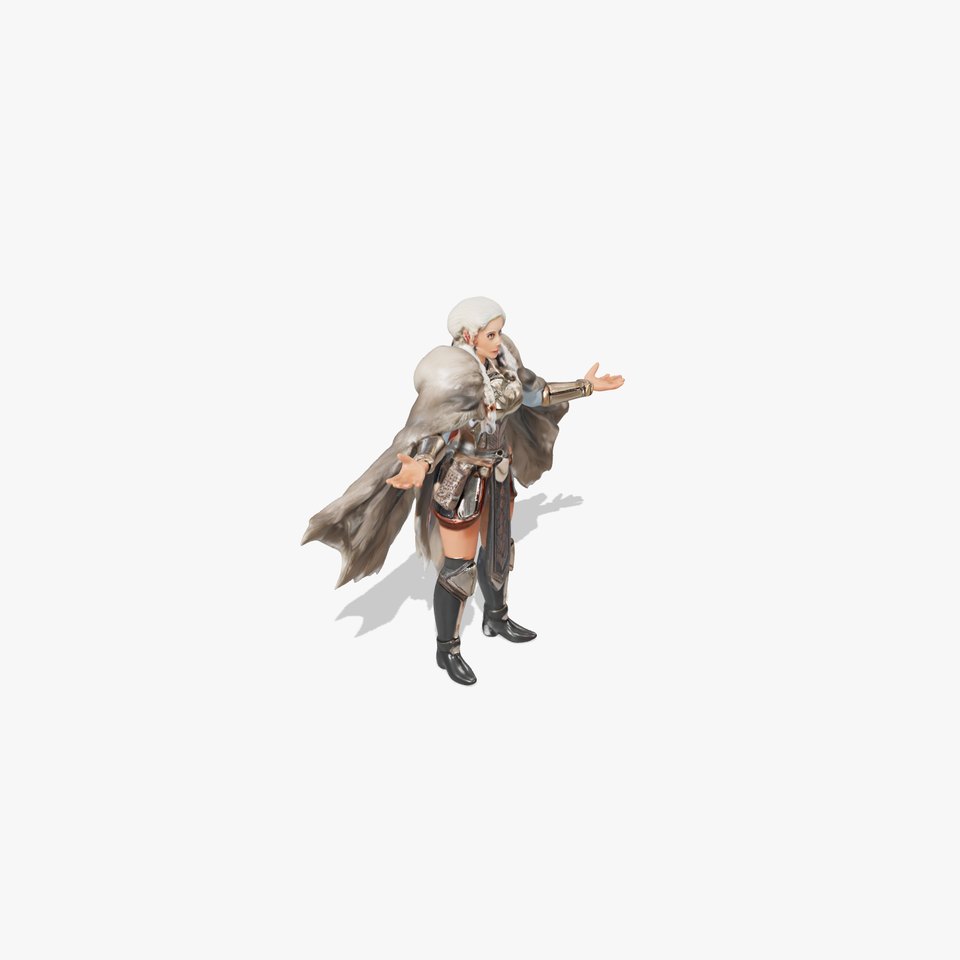 FurClad Warrior Princess Rigged and Animated Character Model